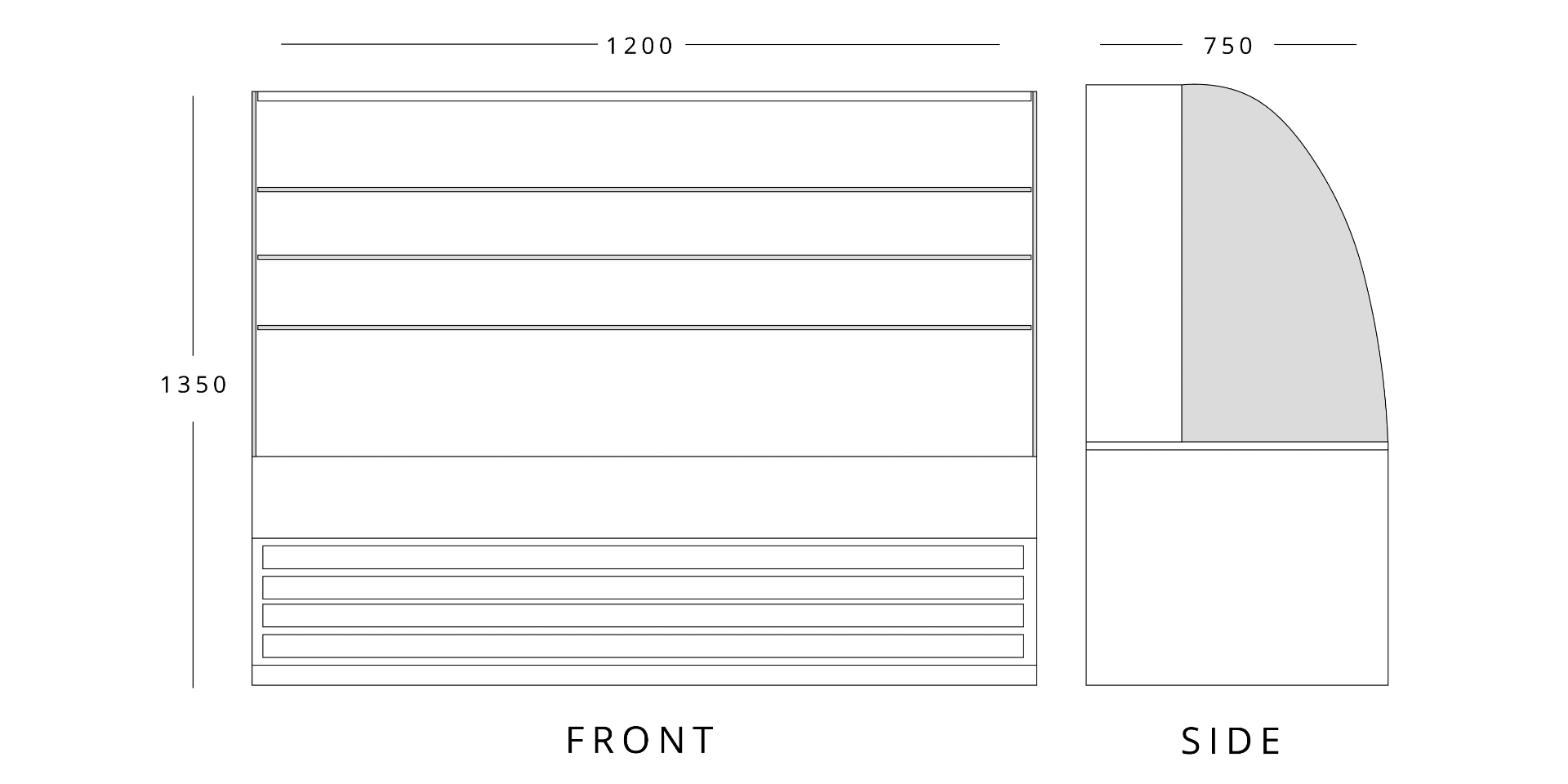 FROST-TECH CHILLED PATISSERIE DISPLAY 1500MM WIDE - Image 2