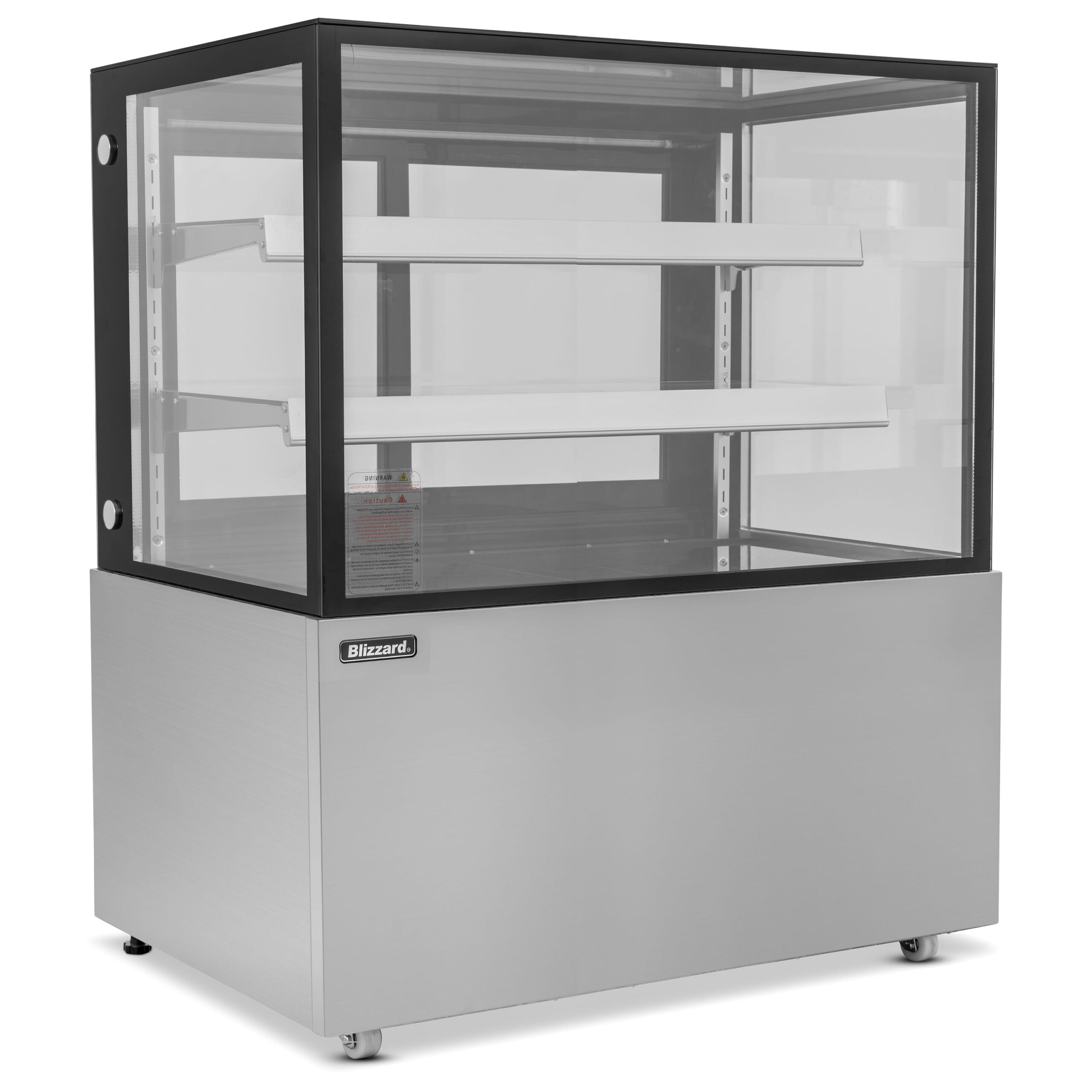 BLIZZARD 1.2m Double Tier Refrigerated Flat Glass Display Unit