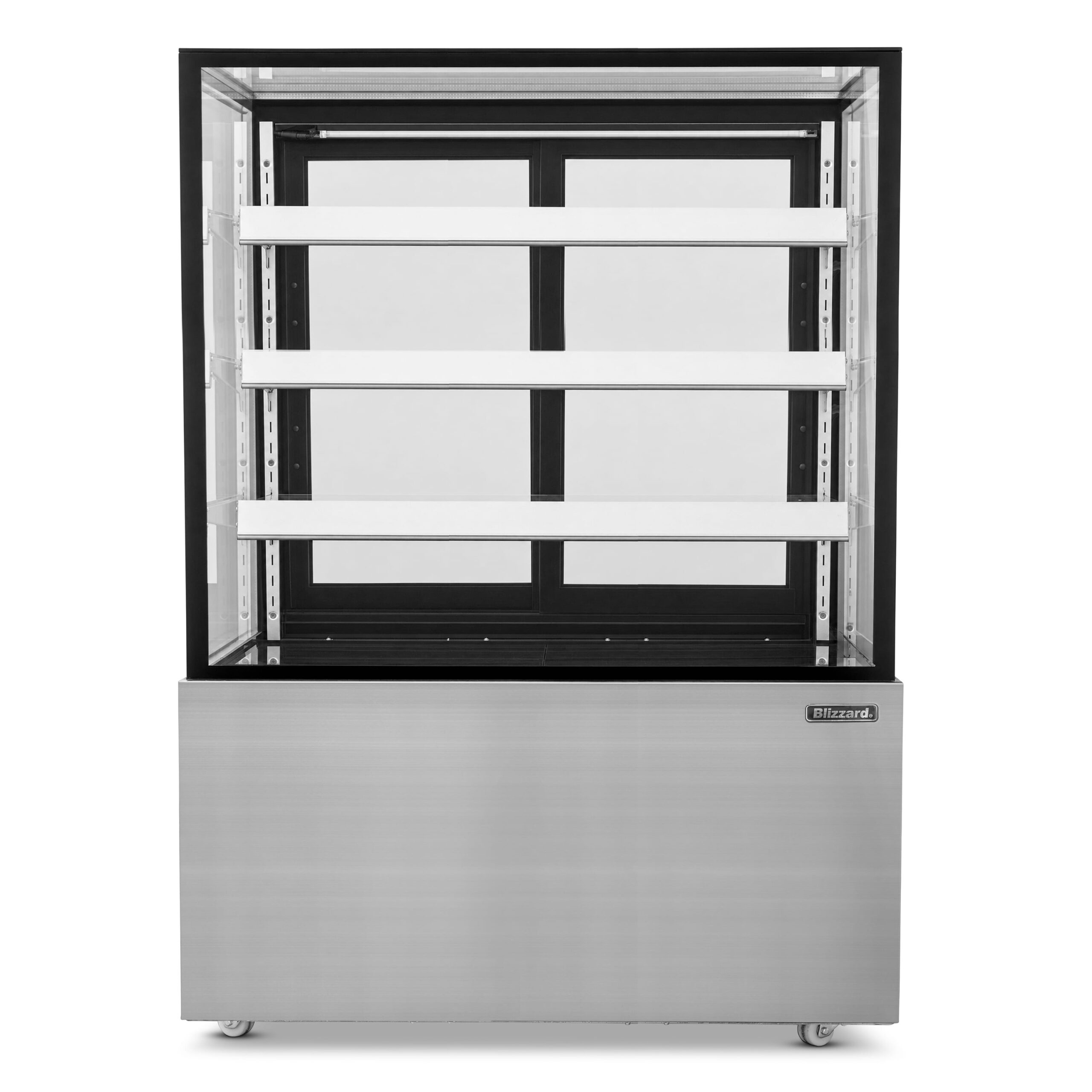BLIZZARD 1.2m Triple Tier Refrigerated Flat Glass Display Unit - Image 2