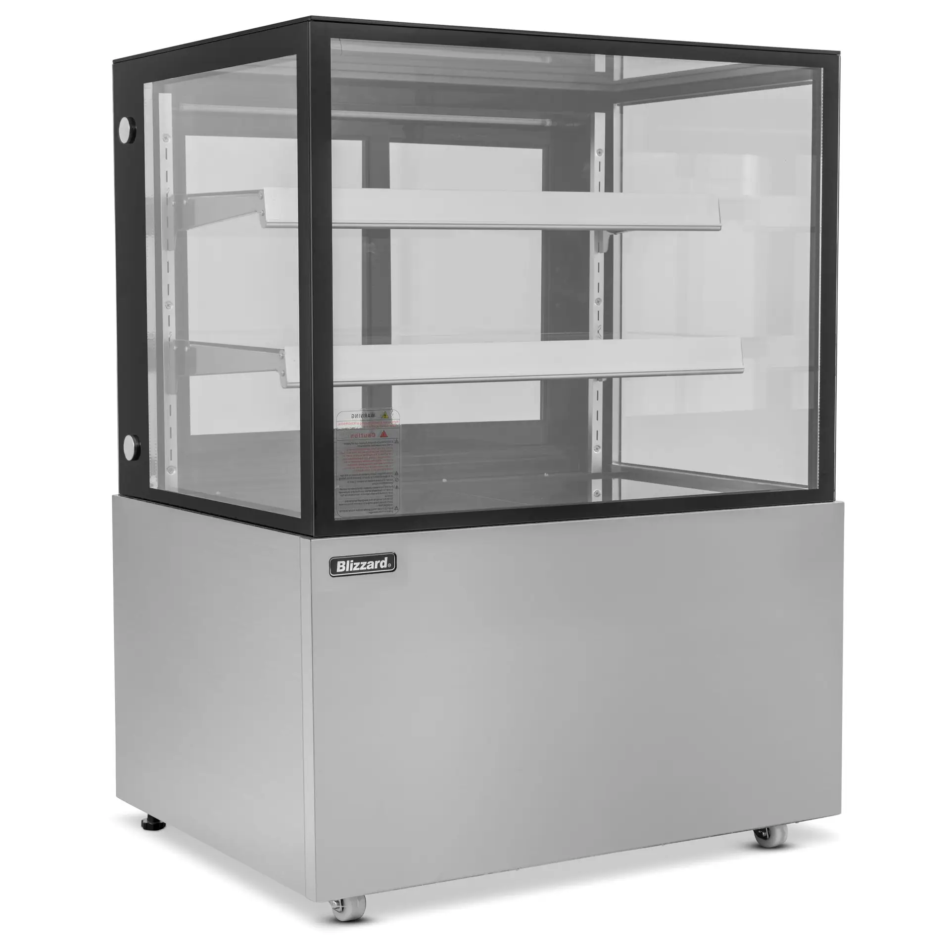 BLIZZARD 92cm Double Tier Heated Flat Glass Display Unit