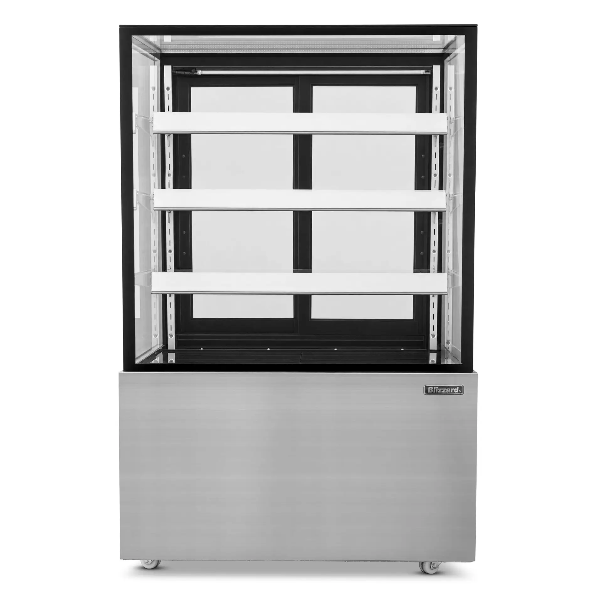 BLIZZARD 90cm Triple Tier Heated Flat Glass Display Unit - Image 2