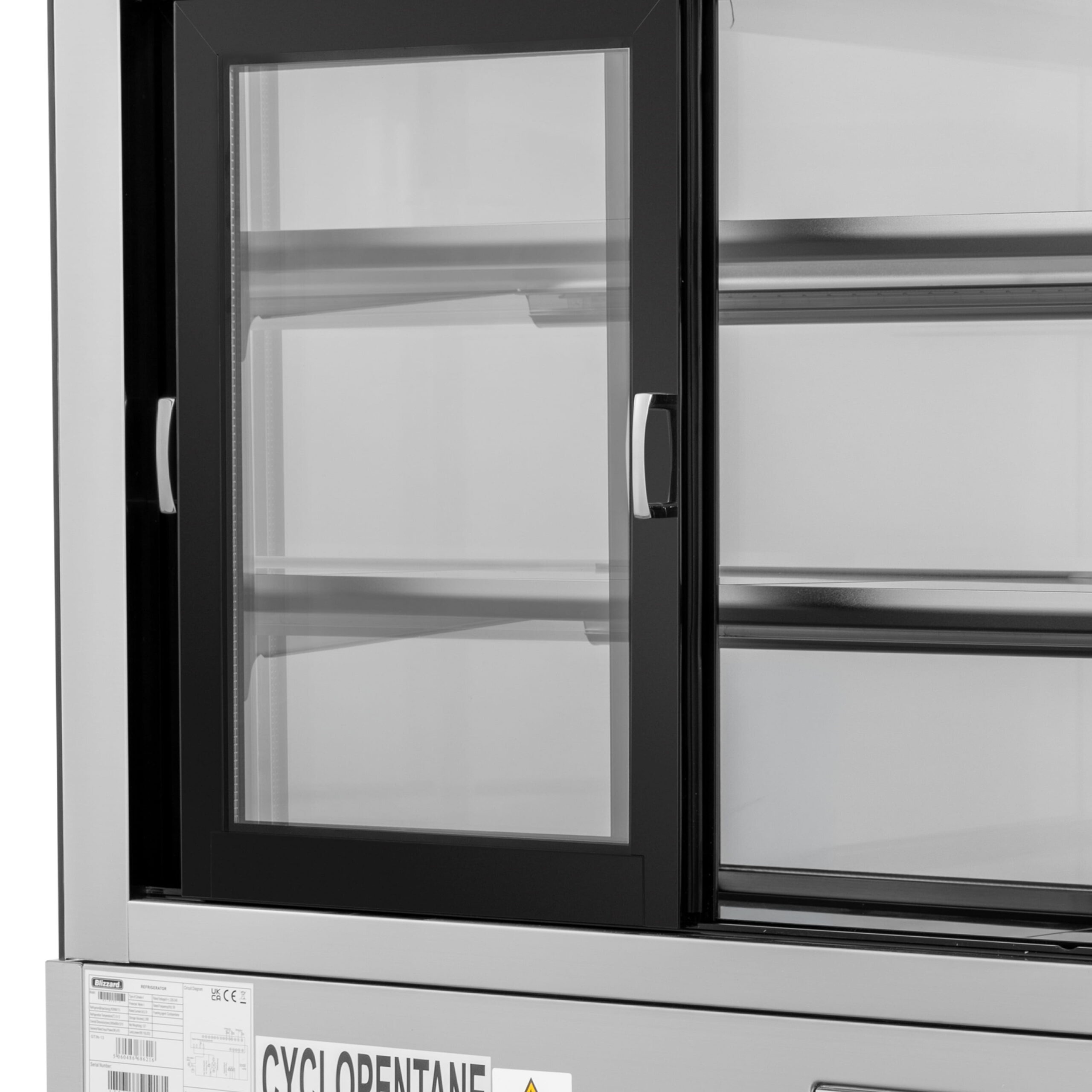 BLIZZARD 92cm Double Tier Refrigerated Flat Glass Display Unit - Image 4